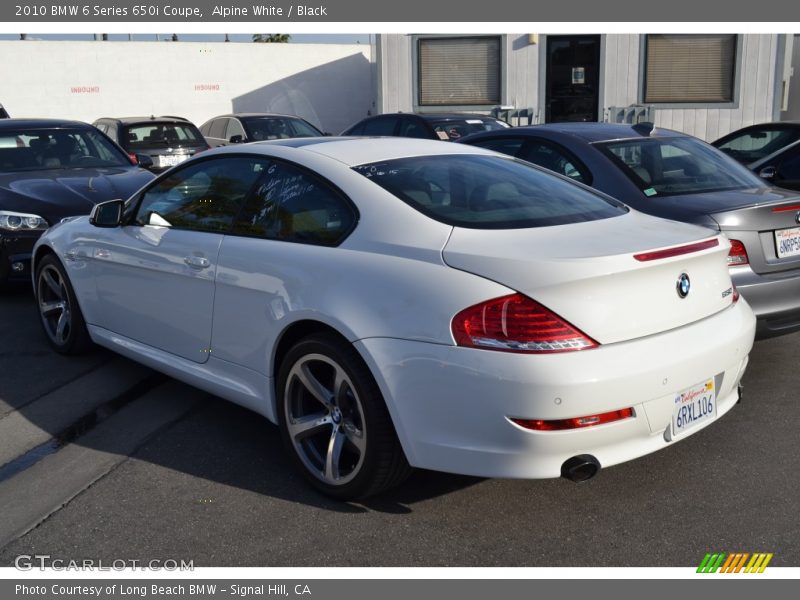 Alpine White / Black 2010 BMW 6 Series 650i Coupe