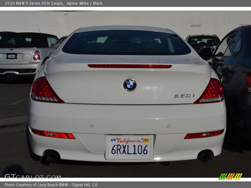 Alpine White / Black 2010 BMW 6 Series 650i Coupe