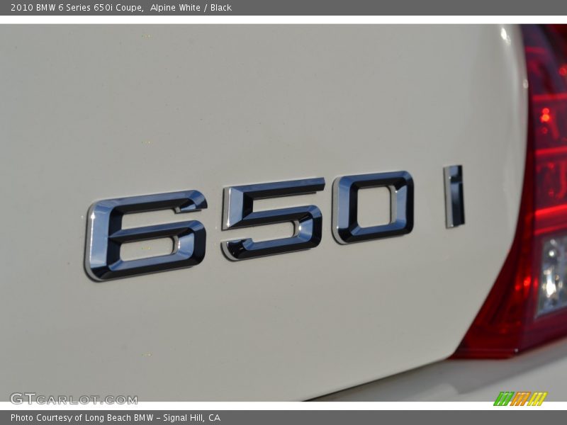 Alpine White / Black 2010 BMW 6 Series 650i Coupe