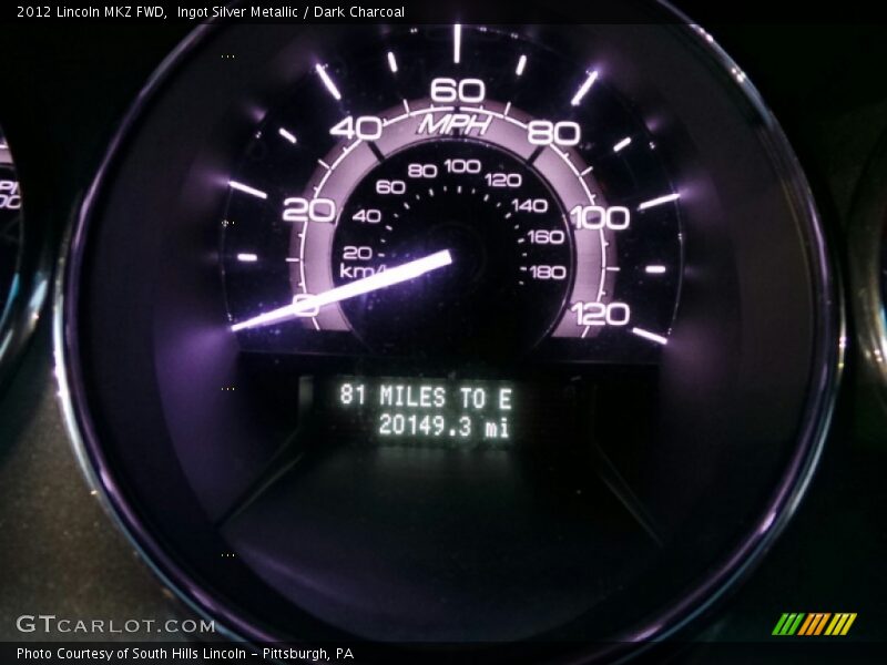 Ingot Silver Metallic / Dark Charcoal 2012 Lincoln MKZ FWD