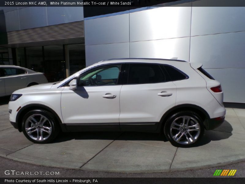 White Platinum Metallic Tri-coat / White Sands 2015 Lincoln MKC AWD