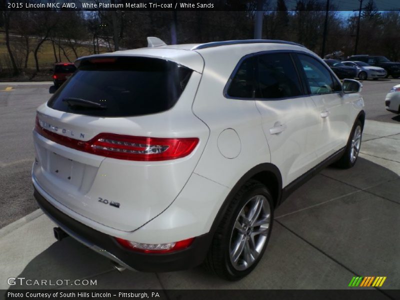 White Platinum Metallic Tri-coat / White Sands 2015 Lincoln MKC AWD