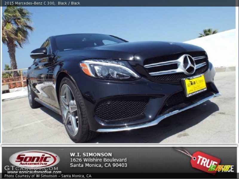 Black / Black 2015 Mercedes-Benz C 300