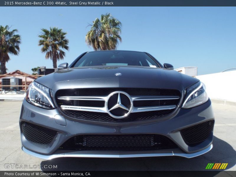 Steel Grey Metallic / Black 2015 Mercedes-Benz C 300 4Matic