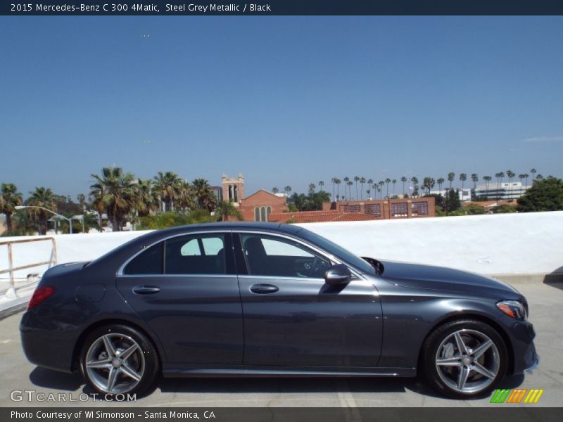 Steel Grey Metallic / Black 2015 Mercedes-Benz C 300 4Matic