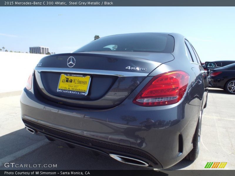 Steel Grey Metallic / Black 2015 Mercedes-Benz C 300 4Matic