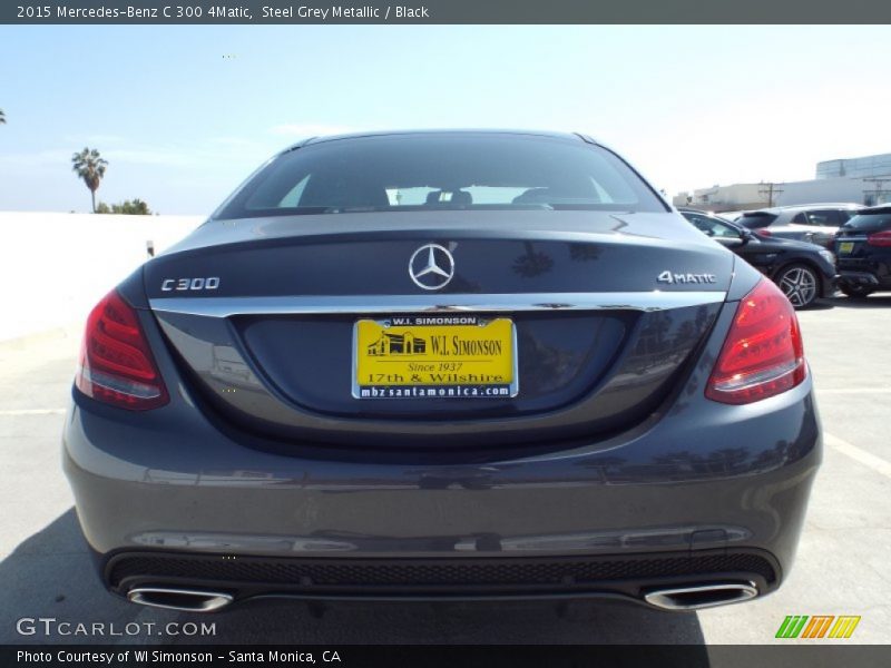 Steel Grey Metallic / Black 2015 Mercedes-Benz C 300 4Matic