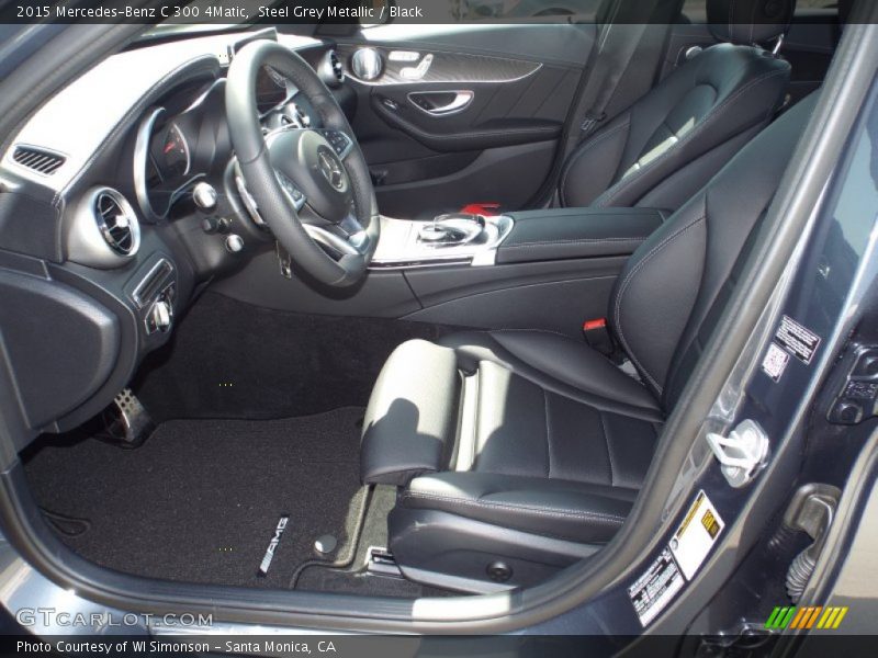 Steel Grey Metallic / Black 2015 Mercedes-Benz C 300 4Matic