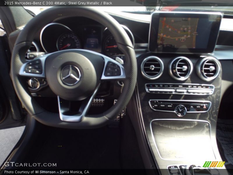 Steel Grey Metallic / Black 2015 Mercedes-Benz C 300 4Matic