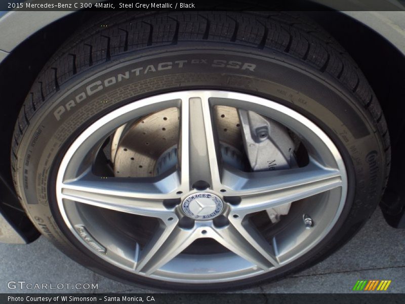 Steel Grey Metallic / Black 2015 Mercedes-Benz C 300 4Matic