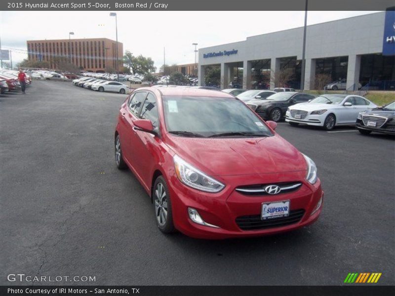 Boston Red / Gray 2015 Hyundai Accent Sport 5-Door