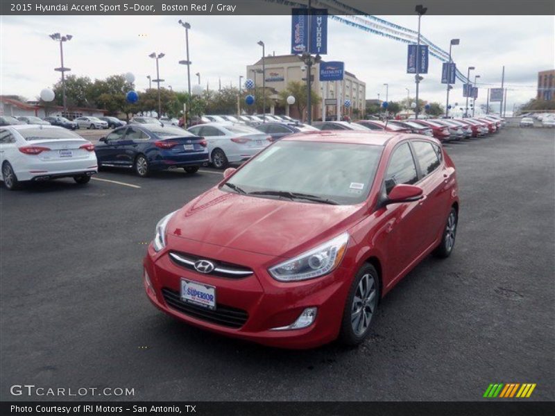 Boston Red / Gray 2015 Hyundai Accent Sport 5-Door