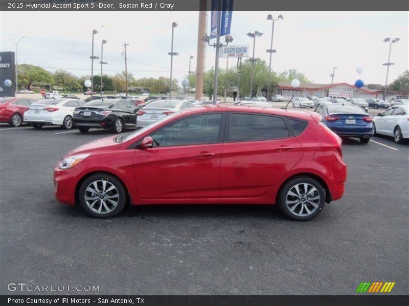 Boston Red / Gray 2015 Hyundai Accent Sport 5-Door