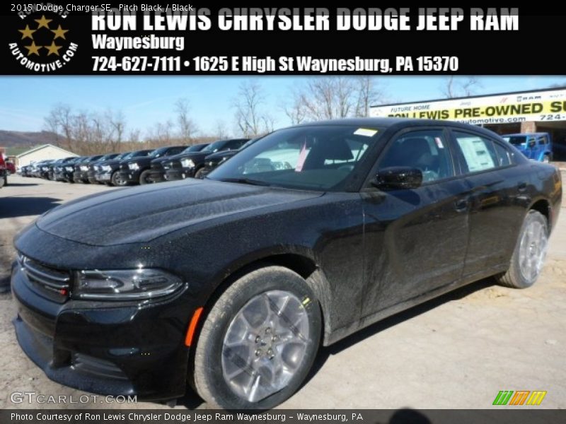 Pitch Black / Black 2015 Dodge Charger SE