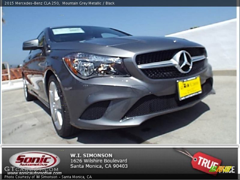 Mountain Grey Metallic / Black 2015 Mercedes-Benz CLA 250