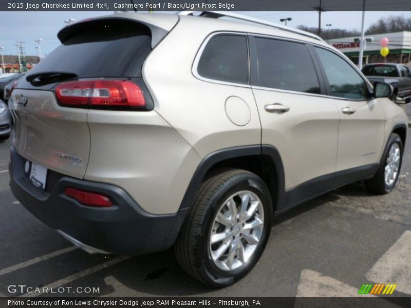 Cashmere Pearl / Black/Light Frost Beige 2015 Jeep Cherokee Limited 4x4