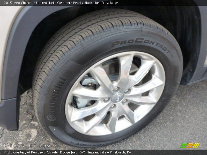Cashmere Pearl / Black/Light Frost Beige 2015 Jeep Cherokee Limited 4x4