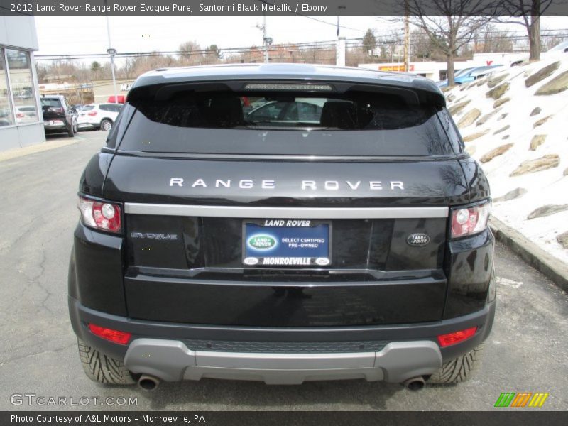 Santorini Black Metallic / Ebony 2012 Land Rover Range Rover Evoque Pure