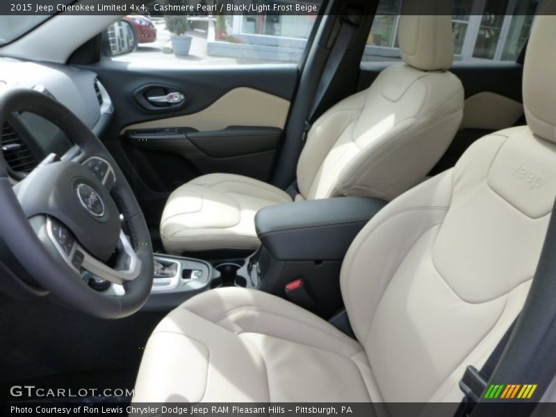 Cashmere Pearl / Black/Light Frost Beige 2015 Jeep Cherokee Limited 4x4