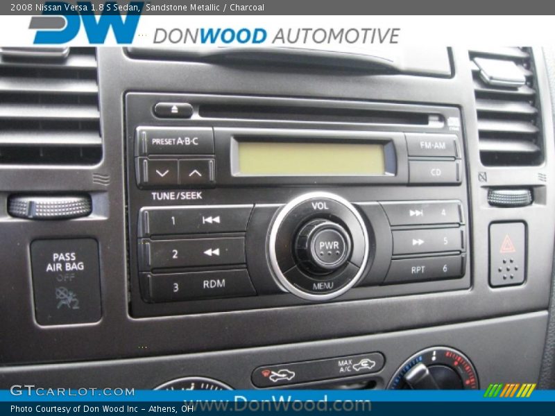 Sandstone Metallic / Charcoal 2008 Nissan Versa 1.8 S Sedan