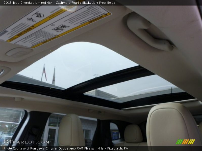 Cashmere Pearl / Black/Light Frost Beige 2015 Jeep Cherokee Limited 4x4