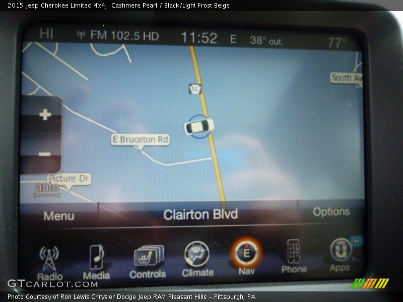 Cashmere Pearl / Black/Light Frost Beige 2015 Jeep Cherokee Limited 4x4