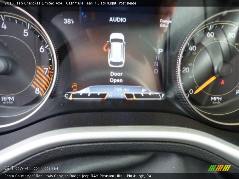 Cashmere Pearl / Black/Light Frost Beige 2015 Jeep Cherokee Limited 4x4