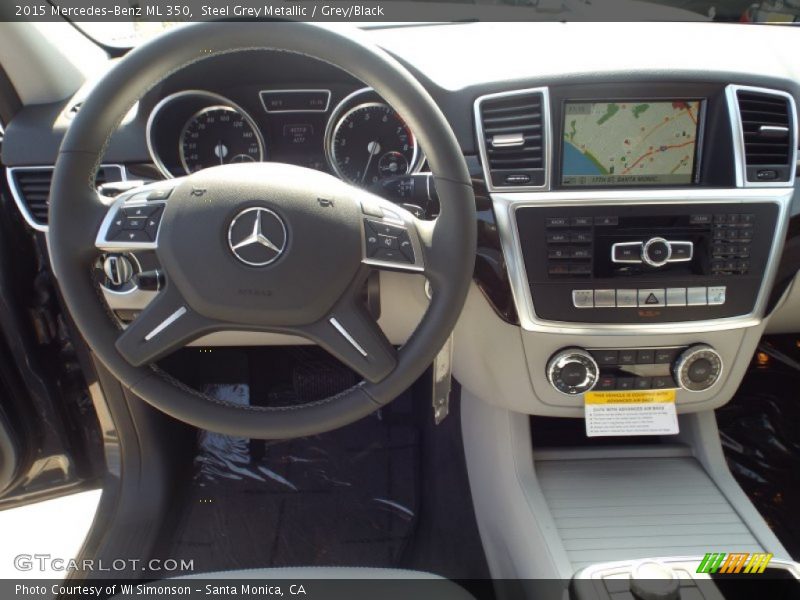 Steel Grey Metallic / Grey/Black 2015 Mercedes-Benz ML 350