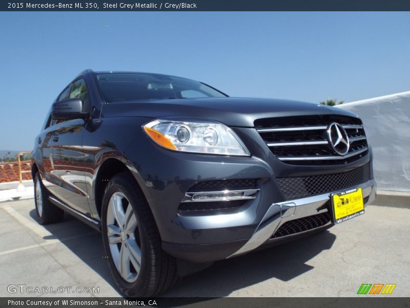 Steel Grey Metallic / Grey/Black 2015 Mercedes-Benz ML 350