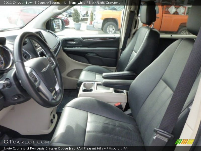 Stone White / Black/Light Graystone 2011 Chrysler Town & Country Touring - L