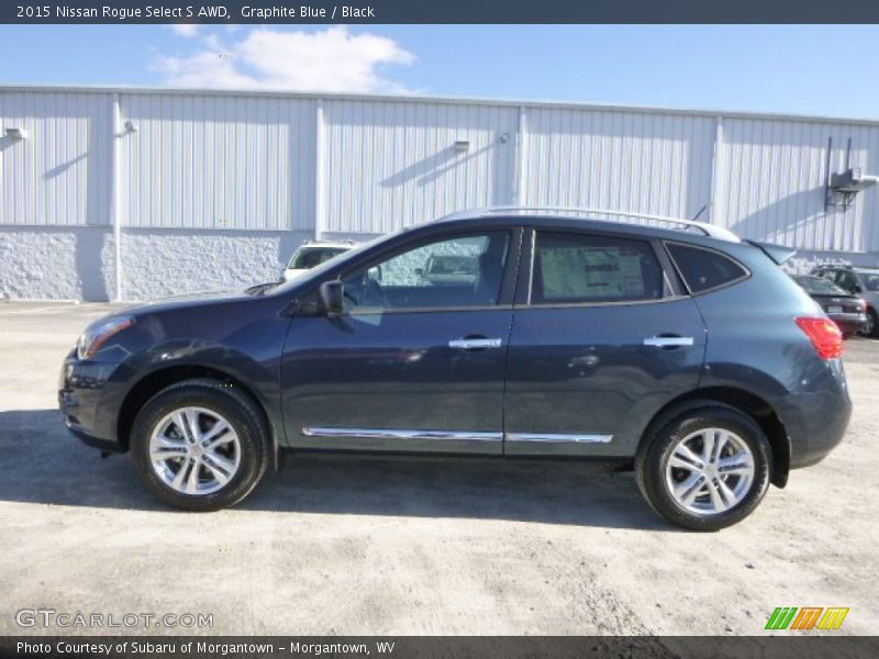 Graphite Blue / Black 2015 Nissan Rogue Select S AWD