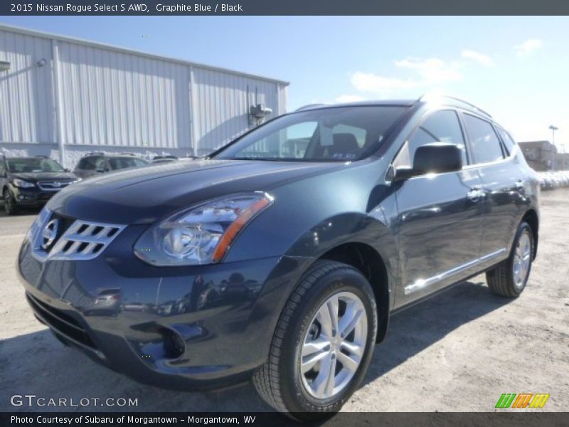 Graphite Blue / Black 2015 Nissan Rogue Select S AWD