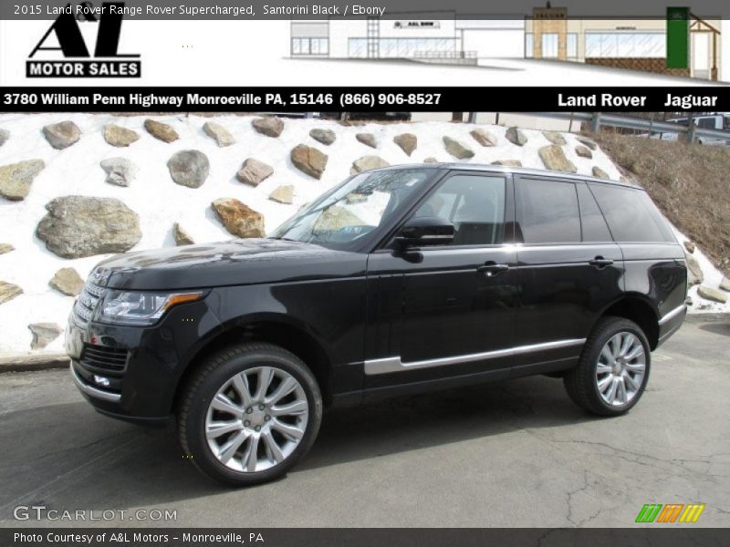 Santorini Black / Ebony 2015 Land Rover Range Rover Supercharged