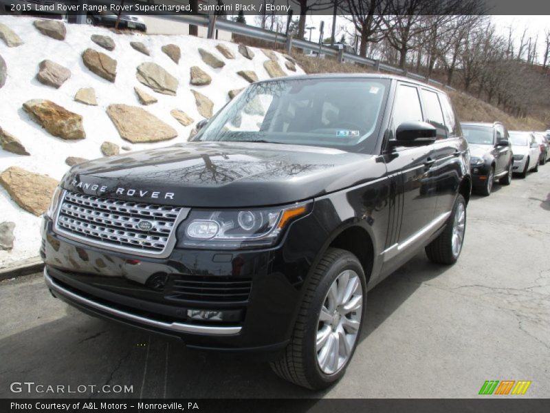 Santorini Black / Ebony 2015 Land Rover Range Rover Supercharged