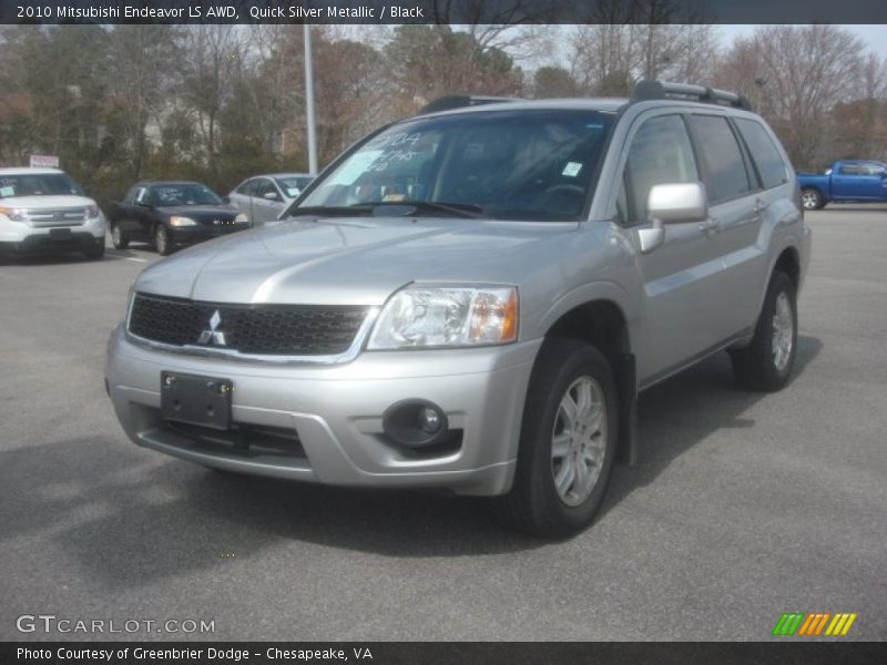 Quick Silver Metallic / Black 2010 Mitsubishi Endeavor LS AWD