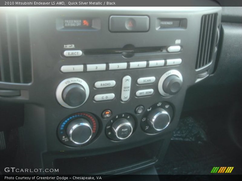 Quick Silver Metallic / Black 2010 Mitsubishi Endeavor LS AWD