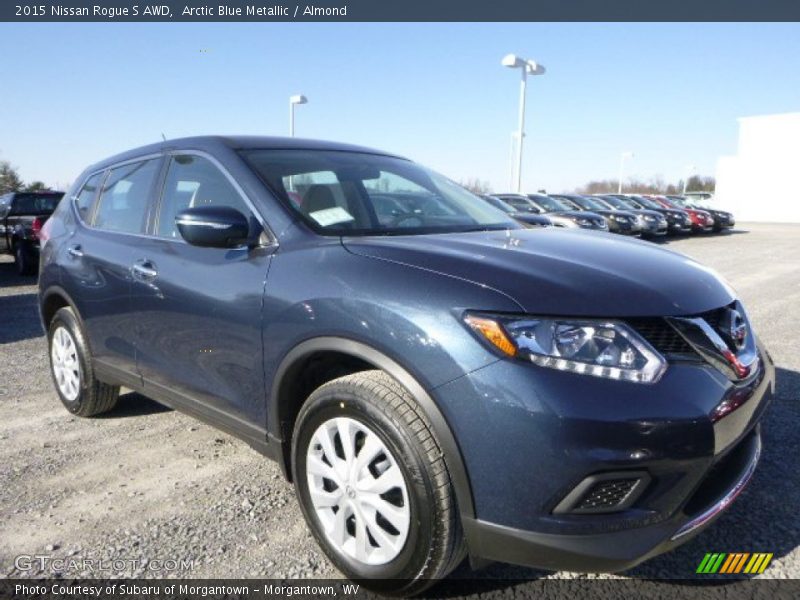 Arctic Blue Metallic / Almond 2015 Nissan Rogue S AWD