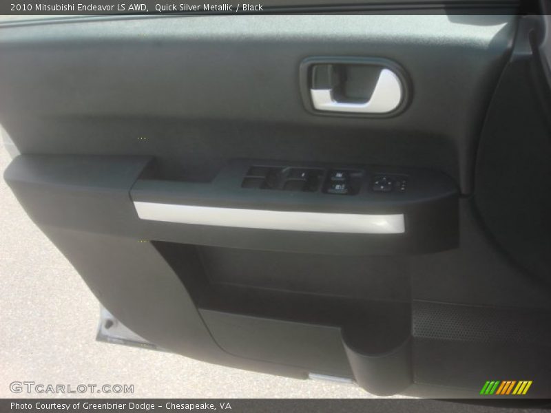 Quick Silver Metallic / Black 2010 Mitsubishi Endeavor LS AWD