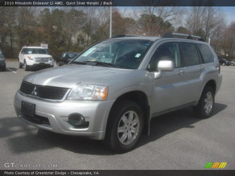 Quick Silver Metallic / Black 2010 Mitsubishi Endeavor LS AWD