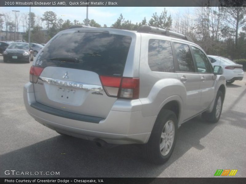 Quick Silver Metallic / Black 2010 Mitsubishi Endeavor LS AWD
