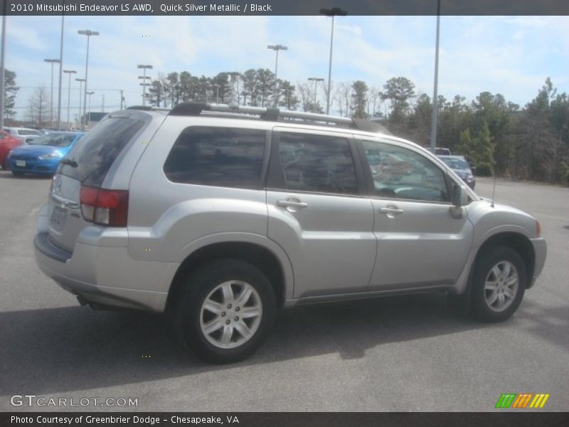 Quick Silver Metallic / Black 2010 Mitsubishi Endeavor LS AWD
