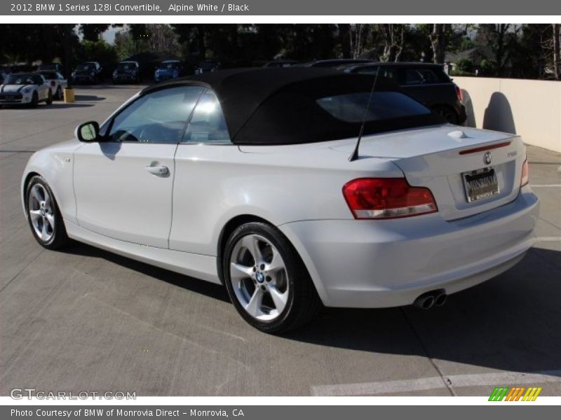 Alpine White / Black 2012 BMW 1 Series 128i Convertible
