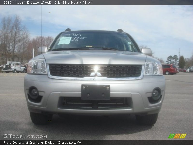 Quick Silver Metallic / Black 2010 Mitsubishi Endeavor LS AWD