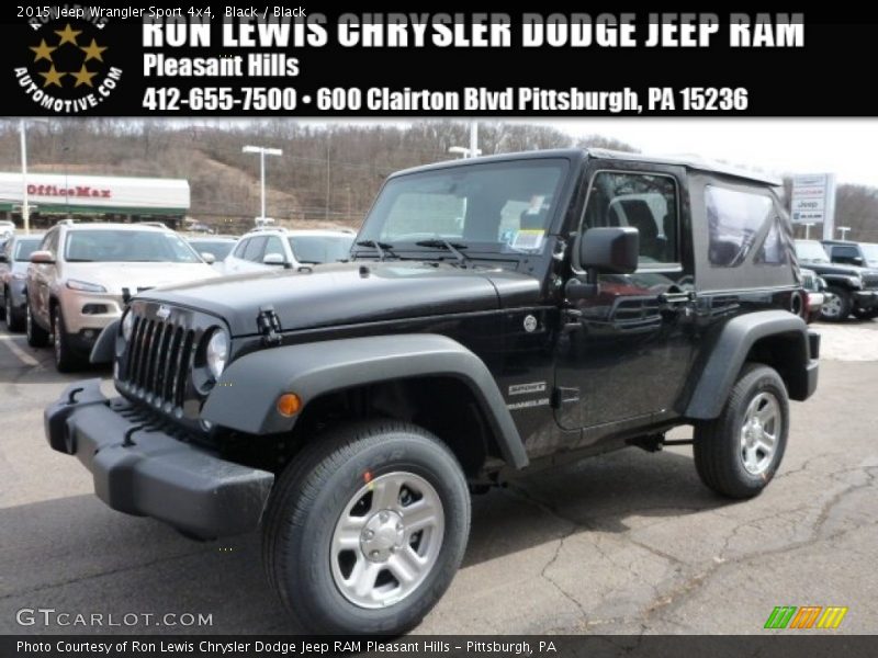 Black / Black 2015 Jeep Wrangler Sport 4x4