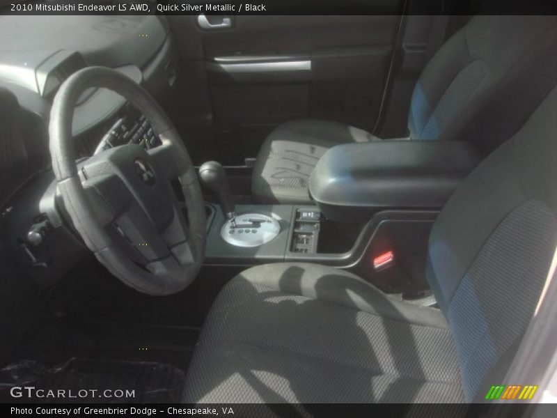 Quick Silver Metallic / Black 2010 Mitsubishi Endeavor LS AWD