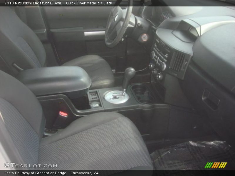 Quick Silver Metallic / Black 2010 Mitsubishi Endeavor LS AWD