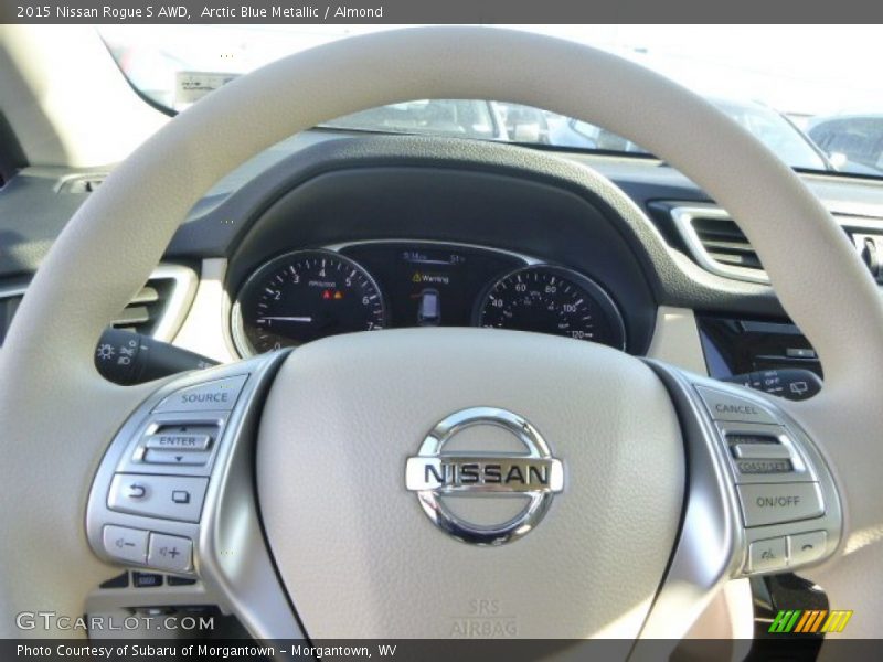 Arctic Blue Metallic / Almond 2015 Nissan Rogue S AWD
