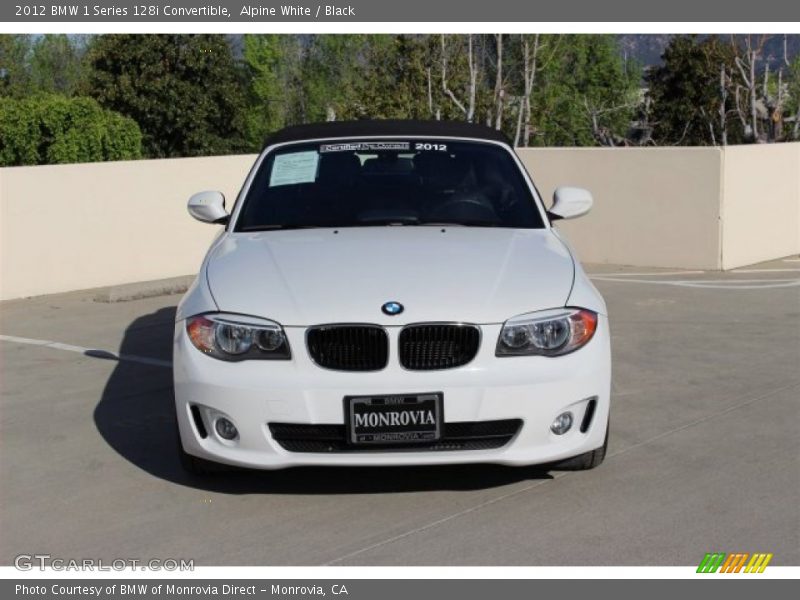 Alpine White / Black 2012 BMW 1 Series 128i Convertible