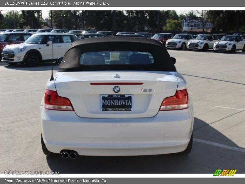 Alpine White / Black 2012 BMW 1 Series 128i Convertible
