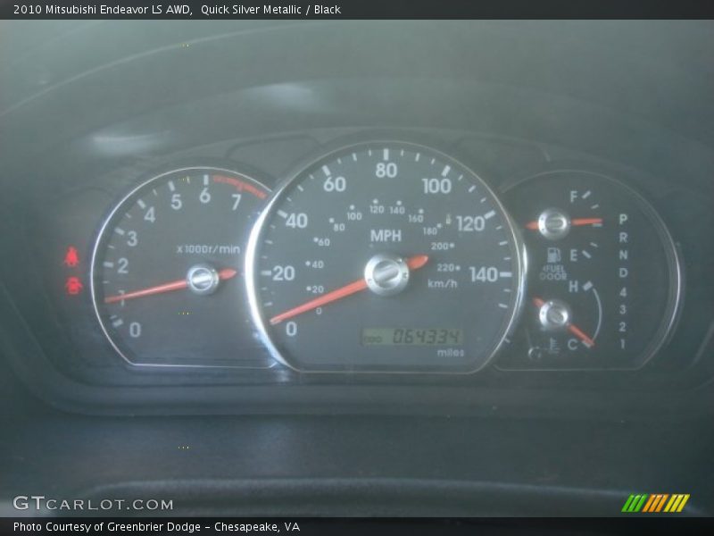 Quick Silver Metallic / Black 2010 Mitsubishi Endeavor LS AWD